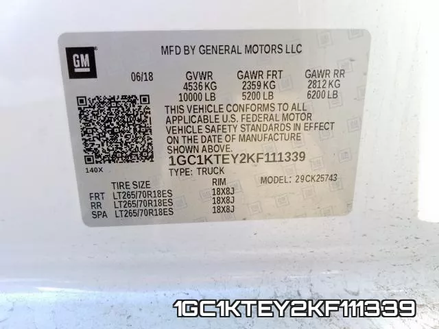 1GC1KTEY2KF111339 фото 2