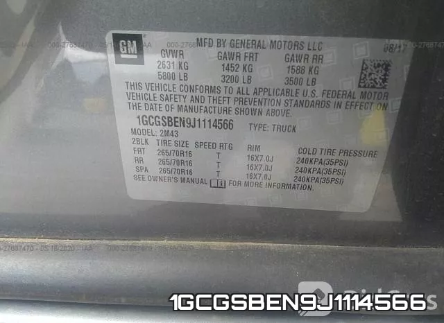 1GCGSBEN9J1114566 фото 10