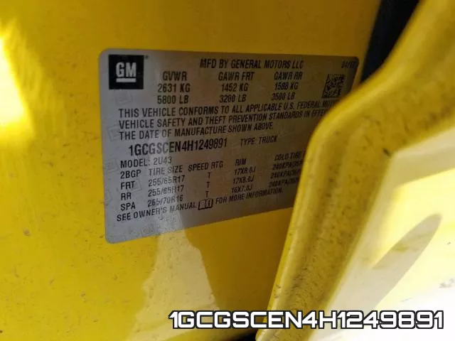 1GCGSCEN4H1249891 фото 2