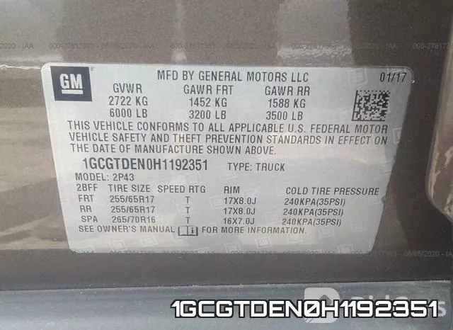 1GCGTDEN0H1192351 фото 10