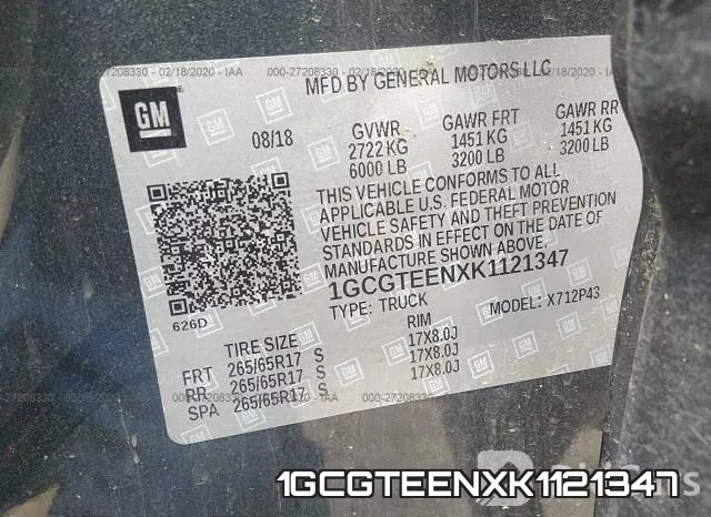 1GCGTEENXK1121347 фото 10