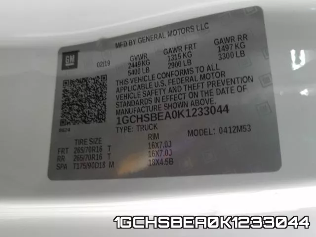 1GCHSBEA0K1233044 фото 2