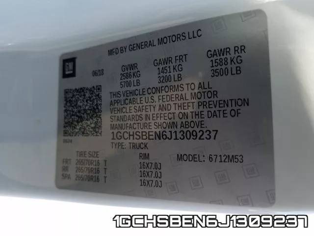 1GCHSBEN6J1309237 фото 2