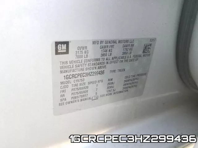 1GCRCPEC3HZ299436 фото 2