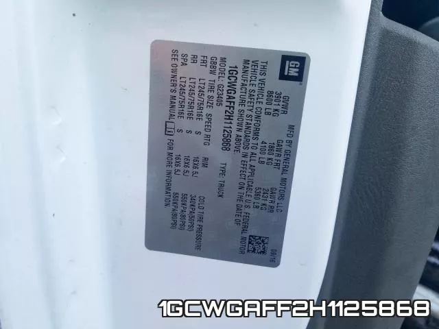 1GCWGAFF2H1125868 фото 2