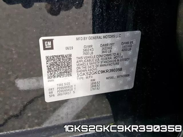 1GKS2GKC9KR390358 фото 2
