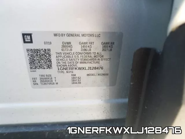 1GNERFKWXLJ128476 фото 2