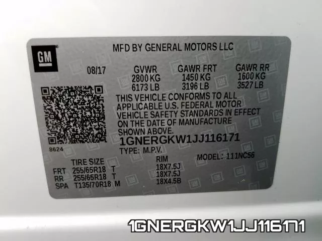 1GNERGKW1JJ116171 фото 2