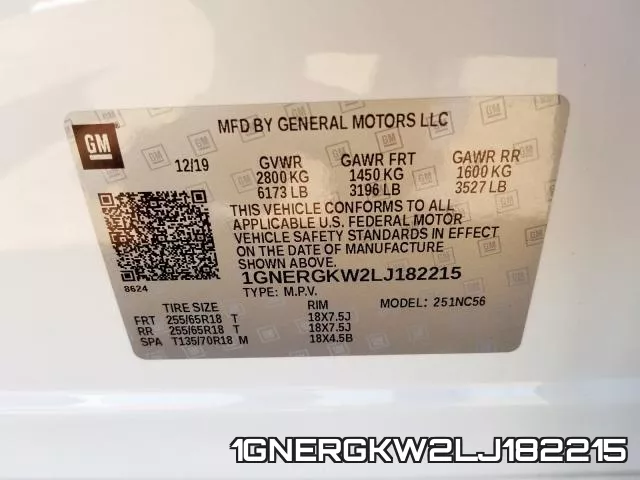1GNERGKW2LJ182215 фото 2