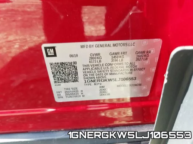 1GNERGKW5LJ106553 фото 2