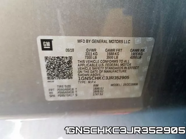 1GNSCHKC3JR352905 фото 2