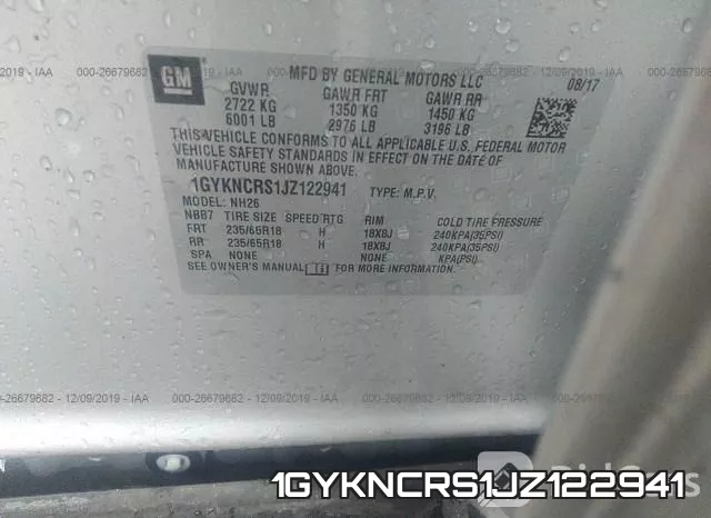 1GYKNCRS1JZ122941 фото 10