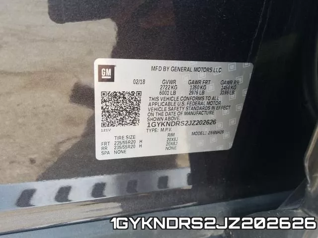 1GYKNDRS2JZ202626 фото 2