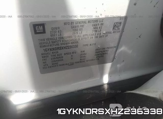 1GYKNDRSXHZ236338 фото 10