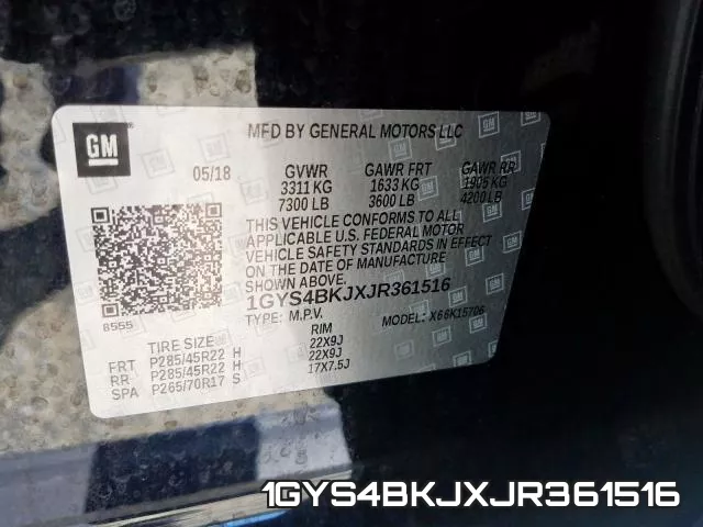 1GYS4BKJXJR361516 фото 2