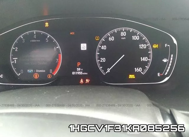 1HGCV1F31KA085256 фото 8