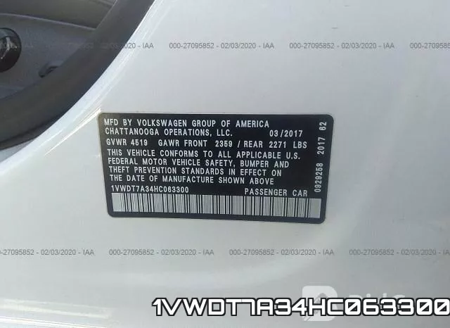 1VWDT7A34HC063300 фото 10