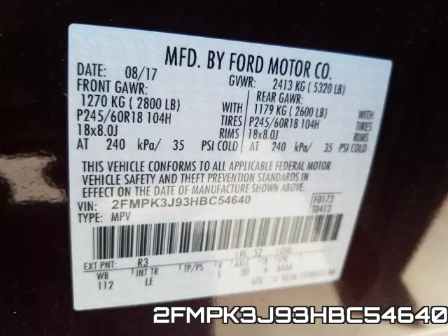 2FMPK3J93HBC54640 фото 2