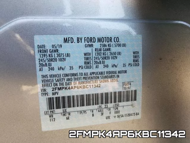 2FMPK4AP6KBC11342 фото 2