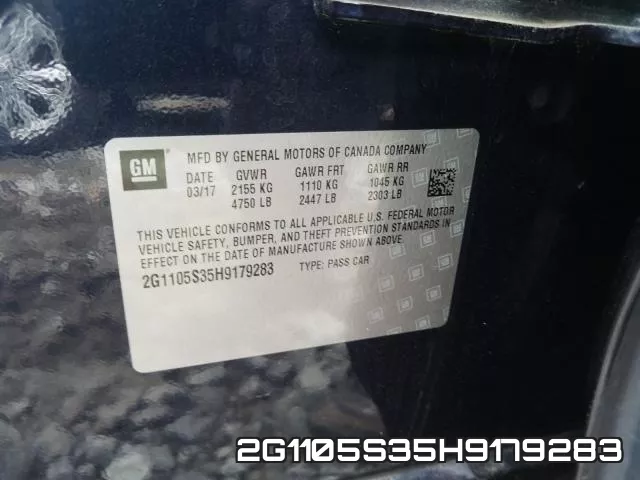2G1105S35H9179283 фото 2
