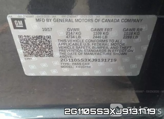 2G1105S3XJ9131719 фото 10