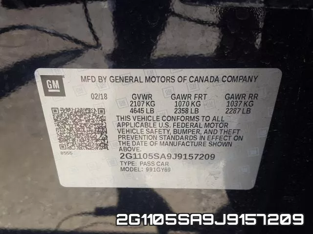 2G1105SA9J9157209 фото 2