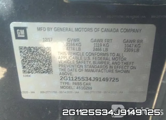2G1125S34J9149725 фото 10