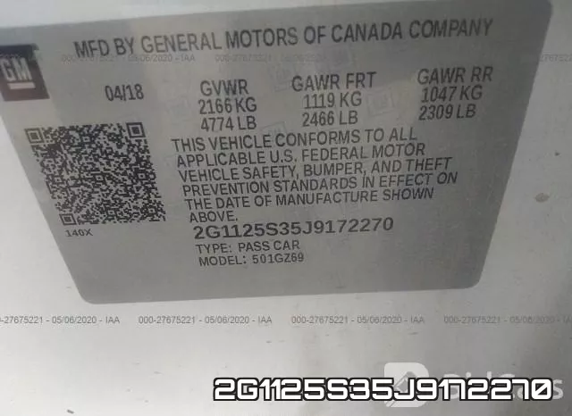 2G1125S35J9172270 фото 10