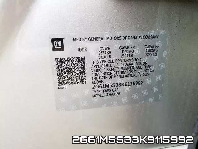 2G61M5S33K9115992 фото 2