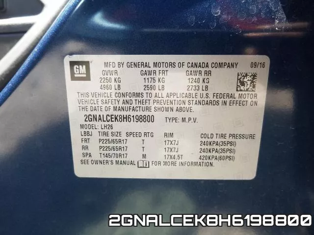 2GNALCEK8H6198800 фото 2