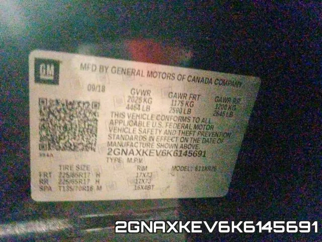 2GNAXKEV6K6145691 фото 2
