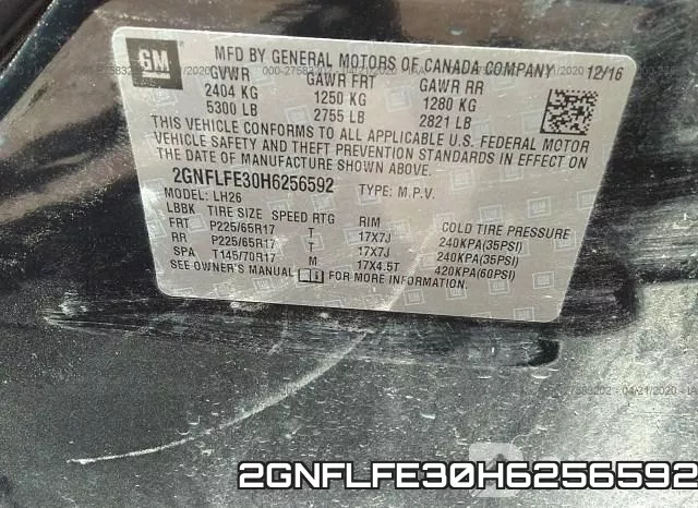 2GNFLFE30H6256592 фото 10