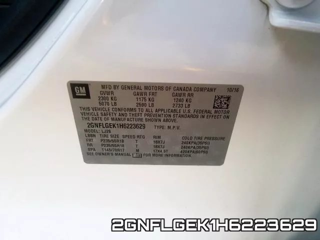 2GNFLGEK1H6223629 фото 2