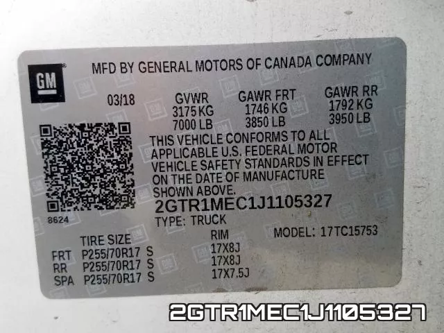 2GTR1MEC1J1105327 фото 2