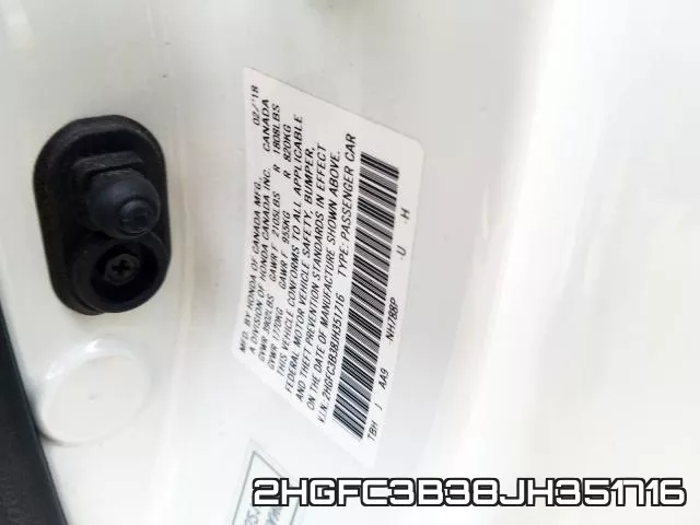 2HGFC3B38JH351716 фото 2