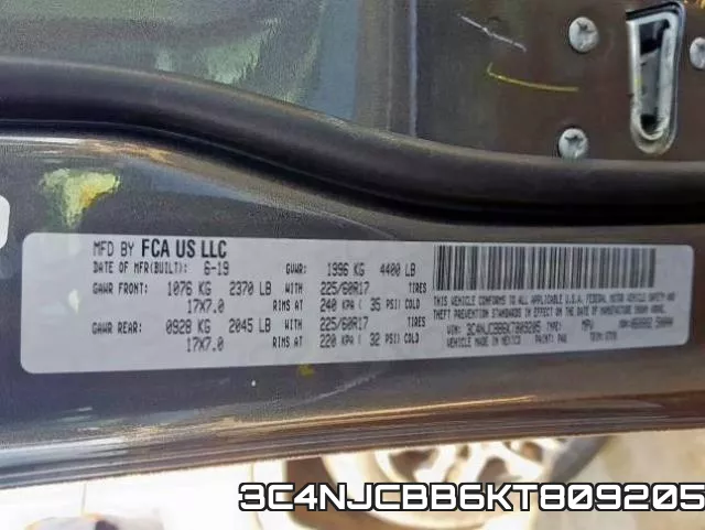 3C4NJCBB6KT809205 фото 2