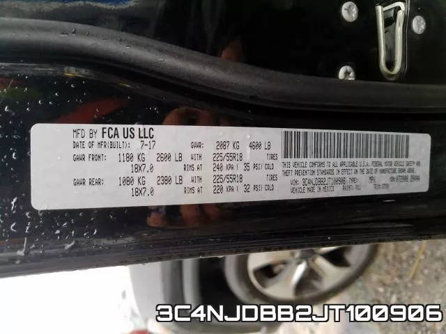 3C4NJDBB2JT100906 фото 2