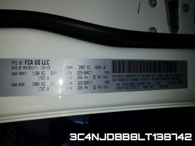 3C4NJDBB8LT138742 фото 2