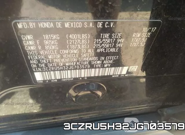 3CZRU5H32JG703579 фото 10