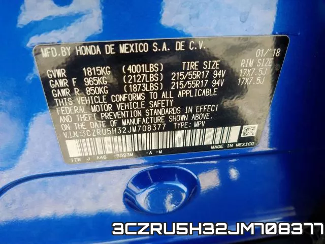 3CZRU5H32JM708377 фото 2