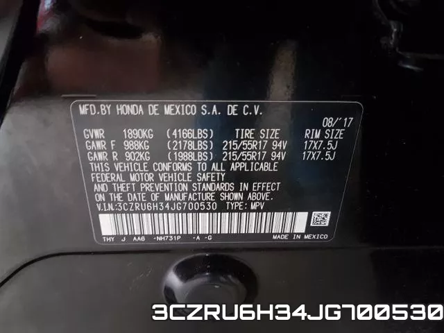 3CZRU6H34JG700530 фото 2