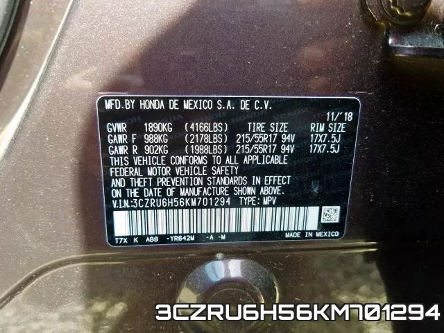 3CZRU6H56KM701294 фото 2