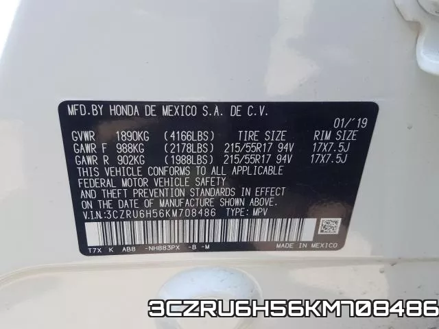 3CZRU6H56KM708486 фото 2