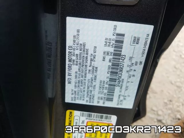 3FA6P0CD3KR271423 фото 2