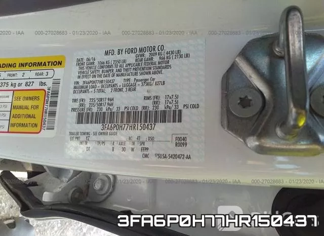 3FA6P0H77HR150437 фото 10