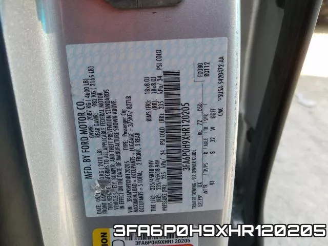 3FA6P0H9XHR120205 фото 2