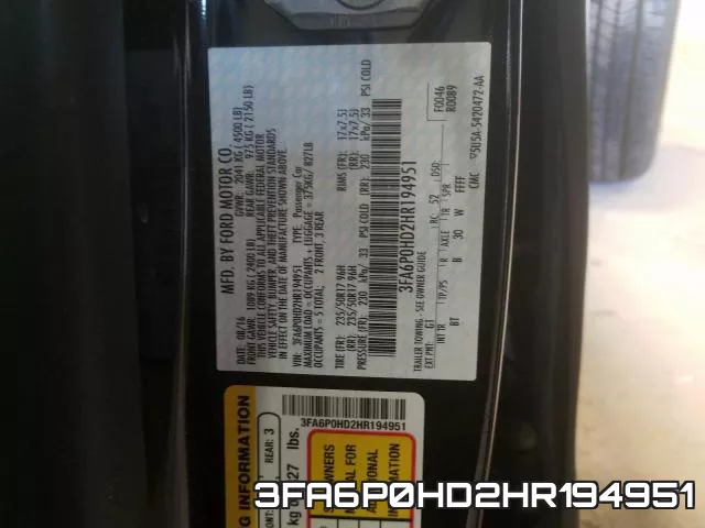 3FA6P0HD2HR194951 фото 2