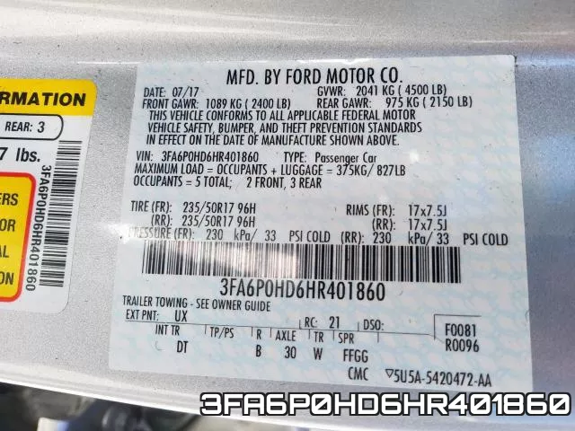 3FA6P0HD6HR401860 фото 2
