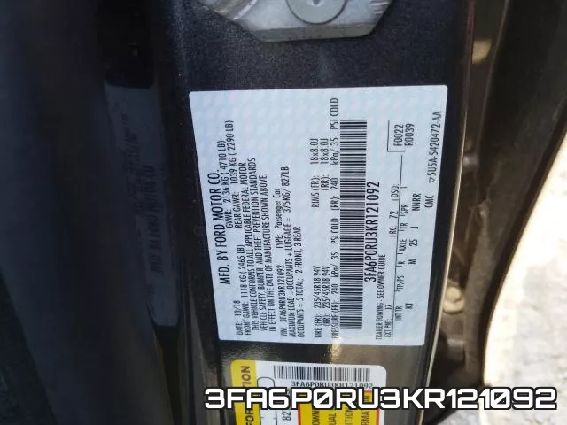 3FA6P0RU3KR121092 фото 2