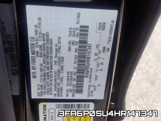 3FA6P0SU4HR147347 фото 2